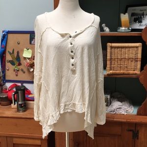 Free people cream blouse